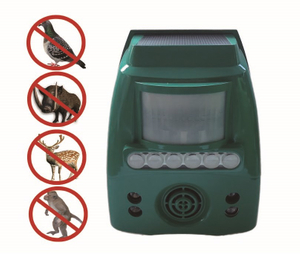 Solar-powered Sonic Waves+Ultrasonic Waves+Strobe Light Birds & Animals Repeller